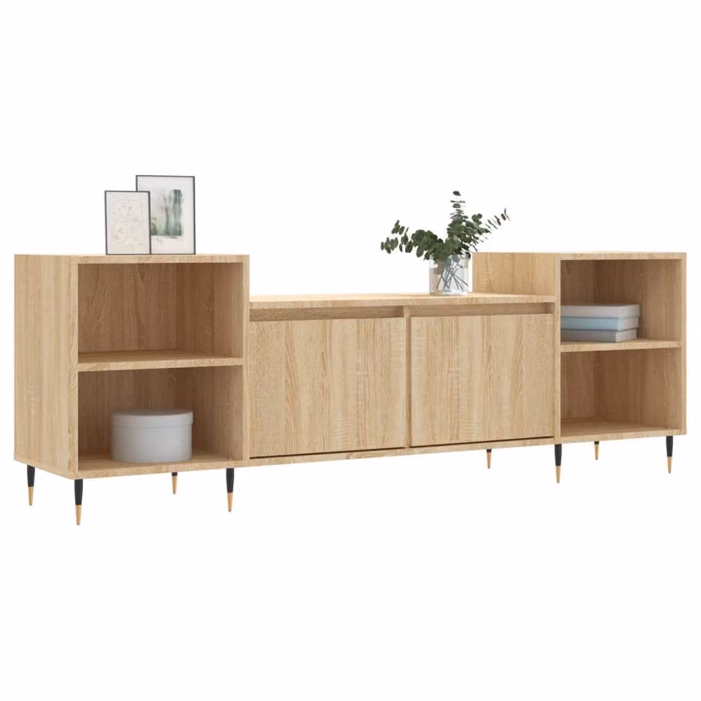 Berkfield Home Sonoma Oak TV Cabinet in Brown, W/D/H: 160 x 35 x 55 cm – 3