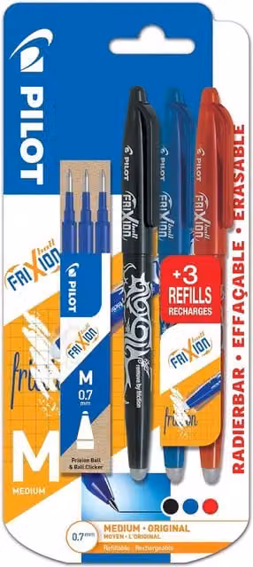 Pilot Frixion Erasable Rollerball Pens and Refills in Blue