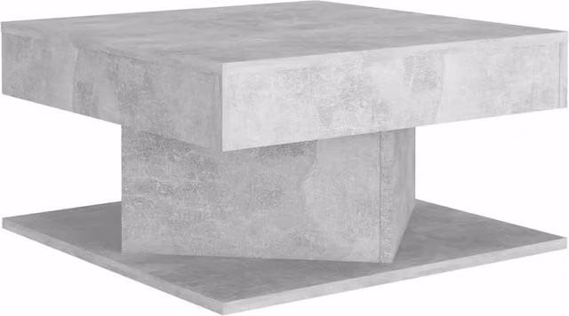 Berkfield Home Modern Square Coffee Table in Concrete Grey, W/D/H: 57 x 57 x 30 cm