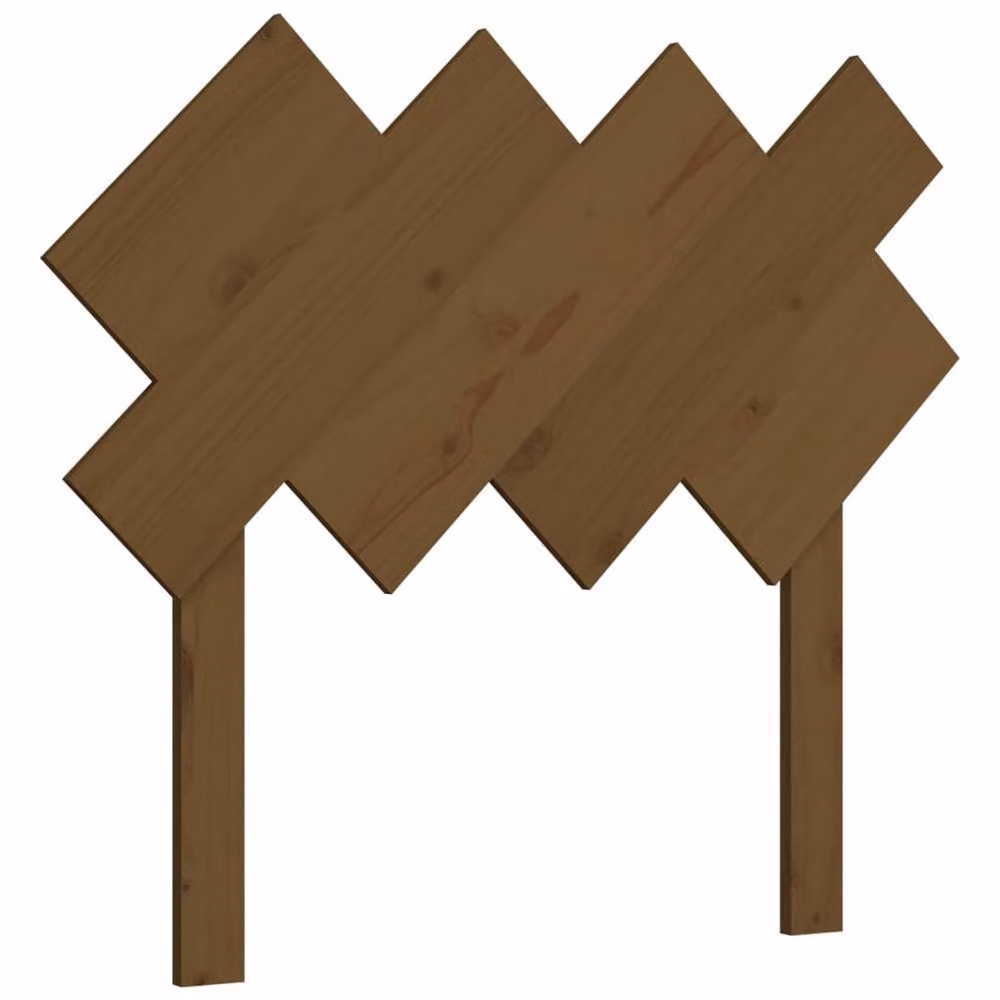 Berkfield Home Beautiful Bed Headboard in Honey Brown Solid Pine Wood, W/D/H: 92 x 3 x 81 cm – 2