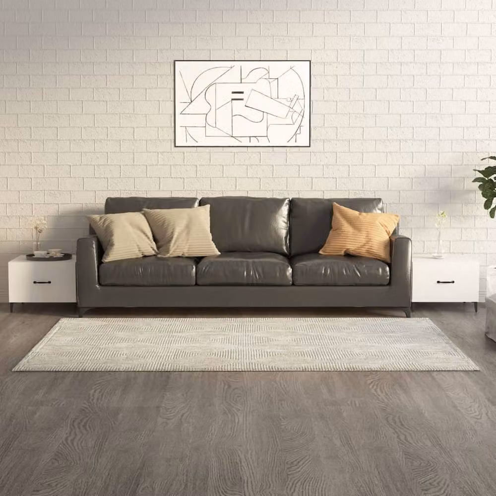Berkfield Home Set of 2 High Gloss White Square Coffee Tables with Metal Legs, W/D/H: 50 x 50 x 40 cm – 2