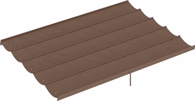 Outsunny Brown Retractable Pergola Replacement Canopy Fabric for 4 x 3 m Frame, 3.5 x 2.6 m