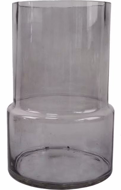 Leaf Minimalist Grey Glass Tabletop Vase H 15.0 cm x W 15.0 cm x D 15.0 cm