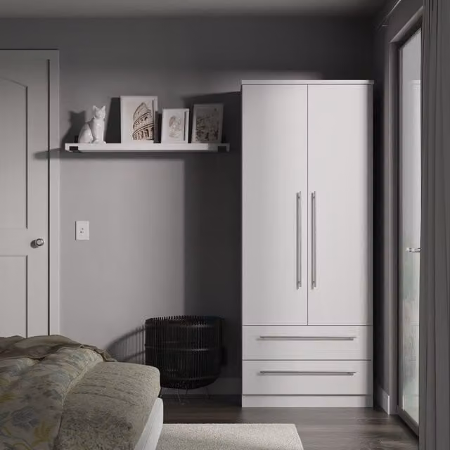 Ready Assembled 2 U Carlton Grey 2 Door 2 Drawer Wardrobe – 1