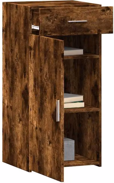 Berkfield Home Smoked Oak Sideboard in Brown, W/D/H: 45 x 42.5 x 93 cm – 1