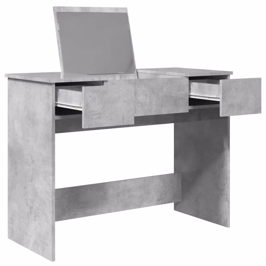 Berkfield Home Modern Dressing Table with Mirror in Concrete Grey, W/D/H: 100 x 45 x 76 cm – 2
