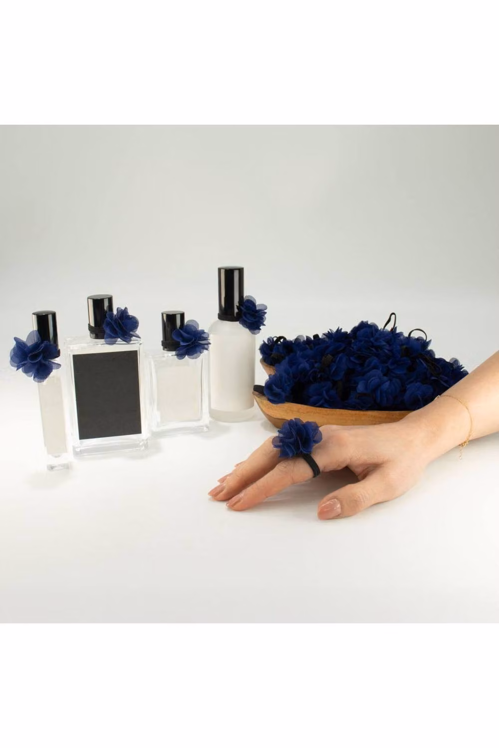 KDMD Navy Blue Chiffon Diffuser Ring Spray Perfume Ring – 2