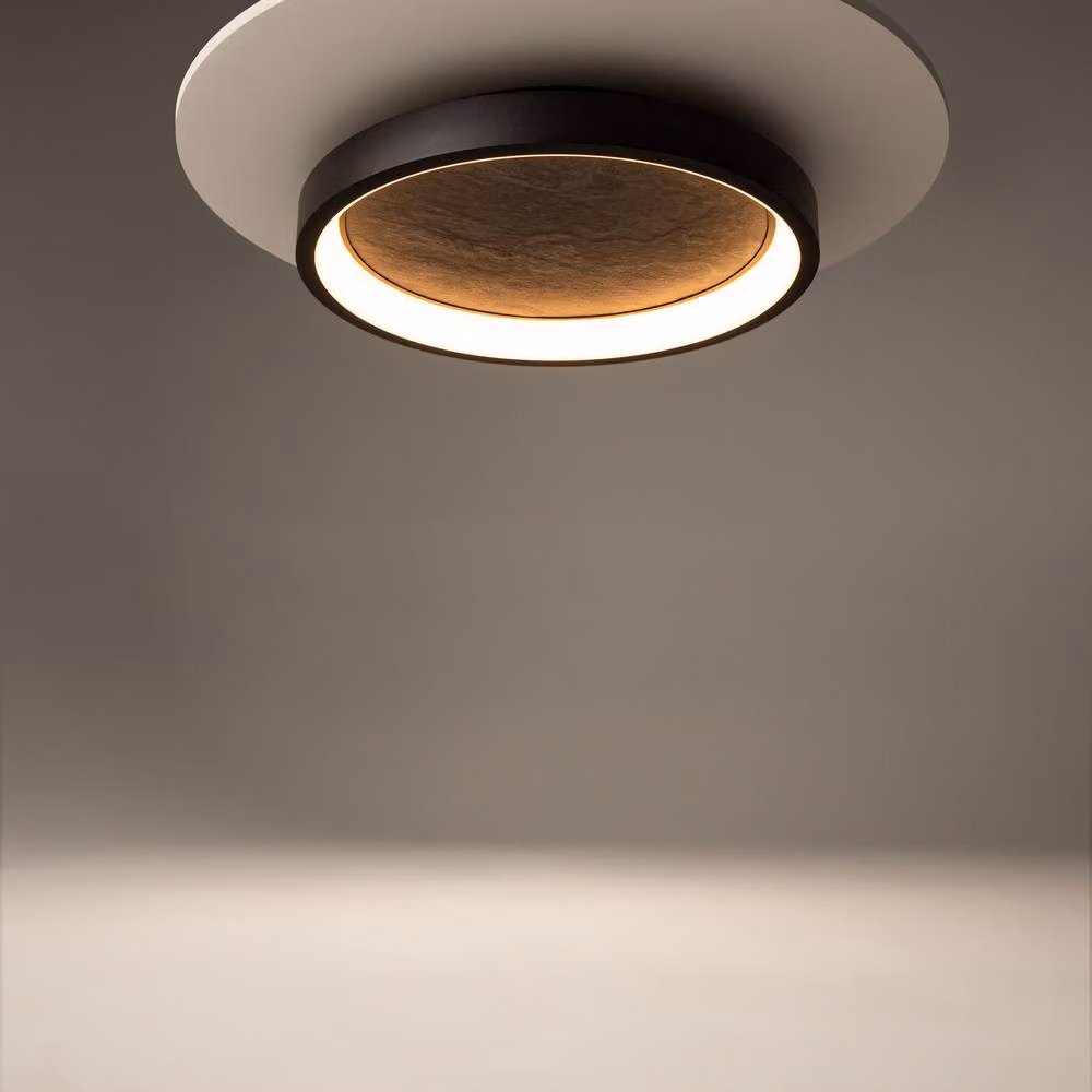 Netlighting Orign Modern LED Semi Flush Ceiling Light in Black, 40 cm Diameter, 3000K Warm White, 450 lm – 2