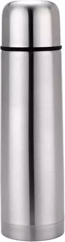MantraRaj Silver Stainless Steel Double Walled Vacuum Insulated Water Bottle Flask, 1 l