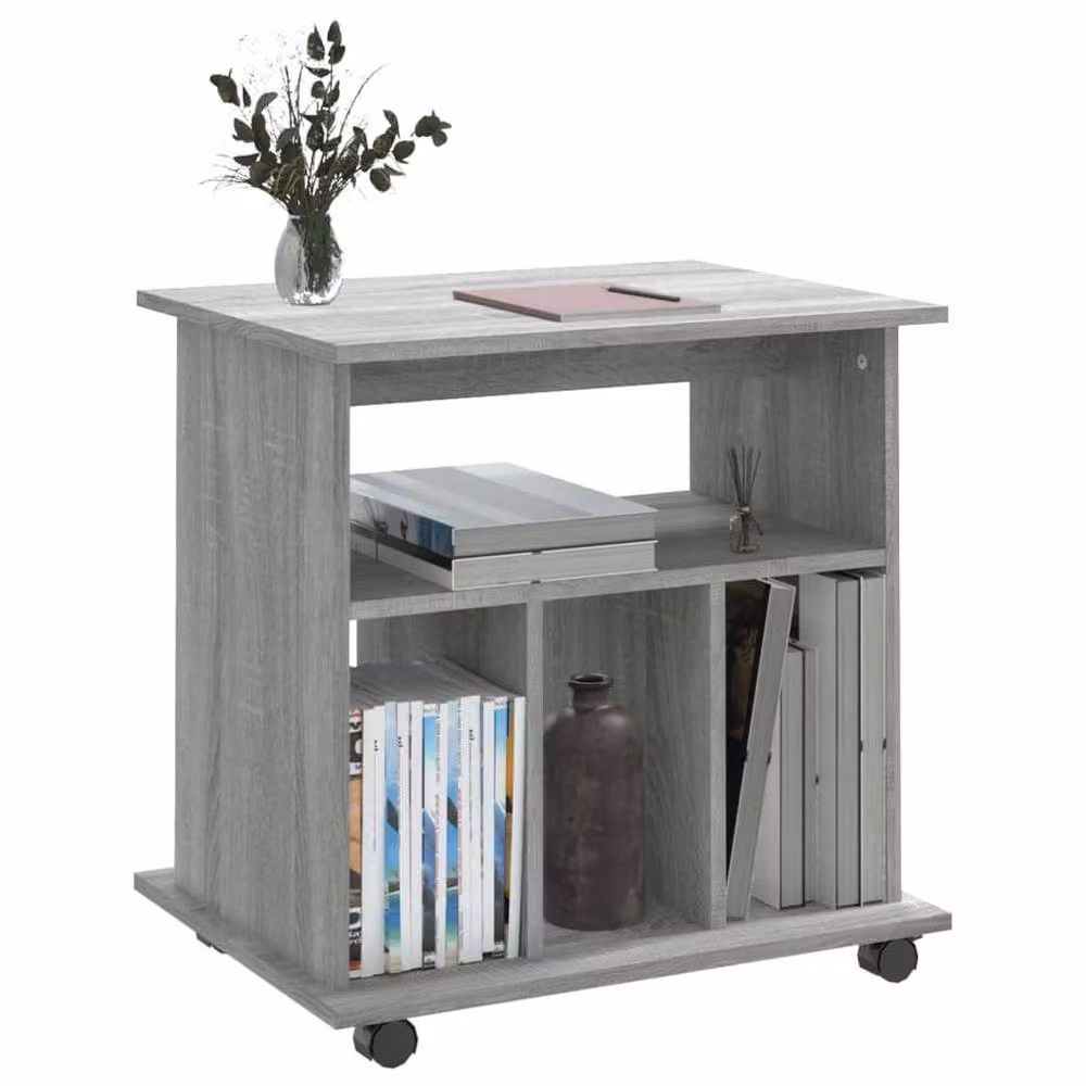 Berkfield Home Rolling Cabinet in Grey Sonoma, W/D/H: 60 x 45 x 60 cm – 3