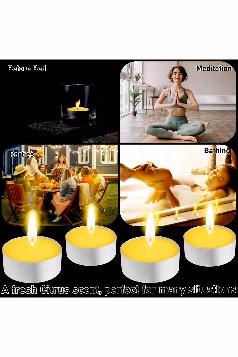 Deco Express Citronella Candles, Yellow, Pack of 100 – 3