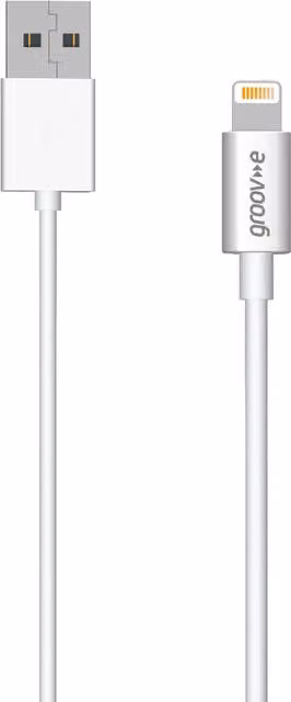 Groov-e Lightning to USB-A Charging Cable, White