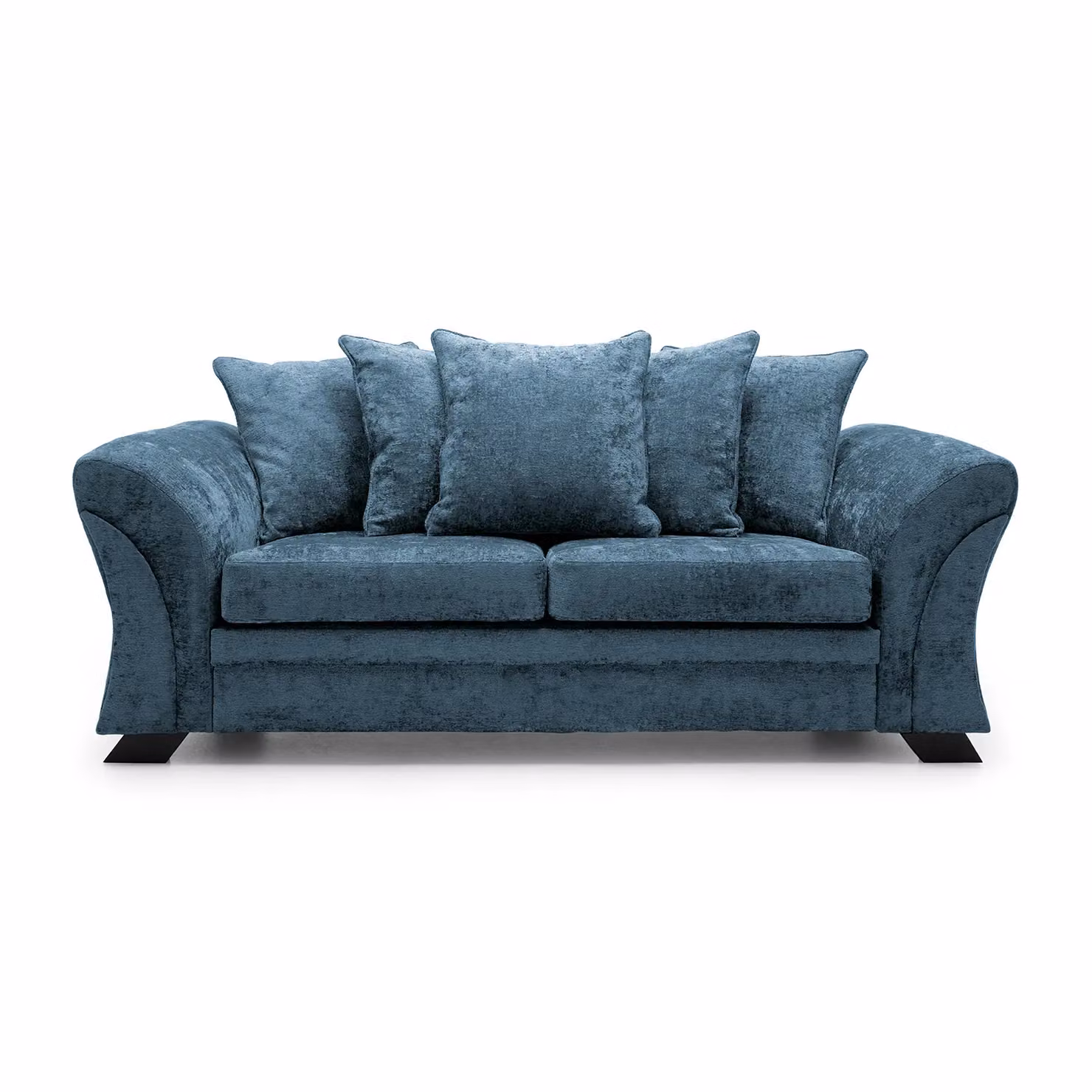 Abakus Direct Farrow 3 Seater Sofa in Blue Crushed Chenille Fabric – 2