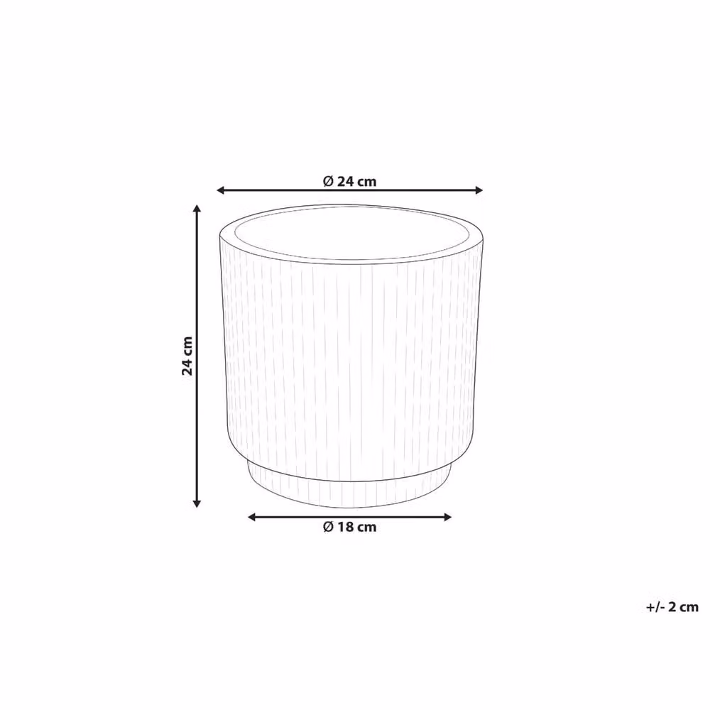 Wyld and Coco White Fibre Clay Square Planter Tub, 24 cm – 2