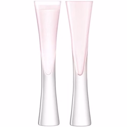 LSA International Moya Pink Champagne Flutes, Set of 2, 170ml