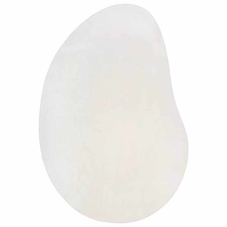 Berkfield Home Oval Area Rug in Beige and White, W/D: 80 x 150 cm, Non-Slip and Washable Polyester
