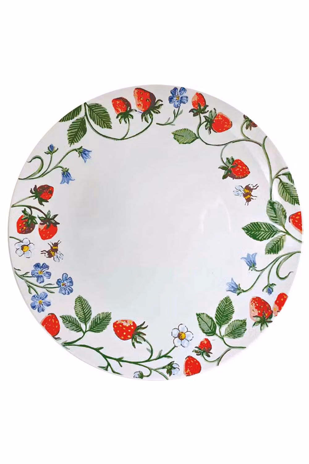 Ulster Weavers Strawberry Patch Floral Print Porcelain Dinner Plate in White – 2