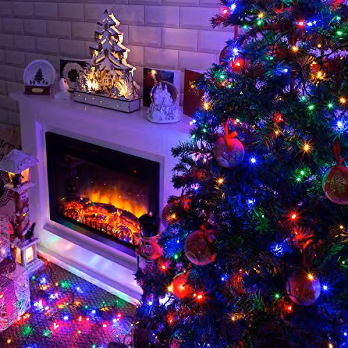 The Christmas Workshop 200 Multi-Coloured LED Chaser Fairy Lights, 13.9 Metres, 8 Light Modes for Indoor or Outdoor Use – 2