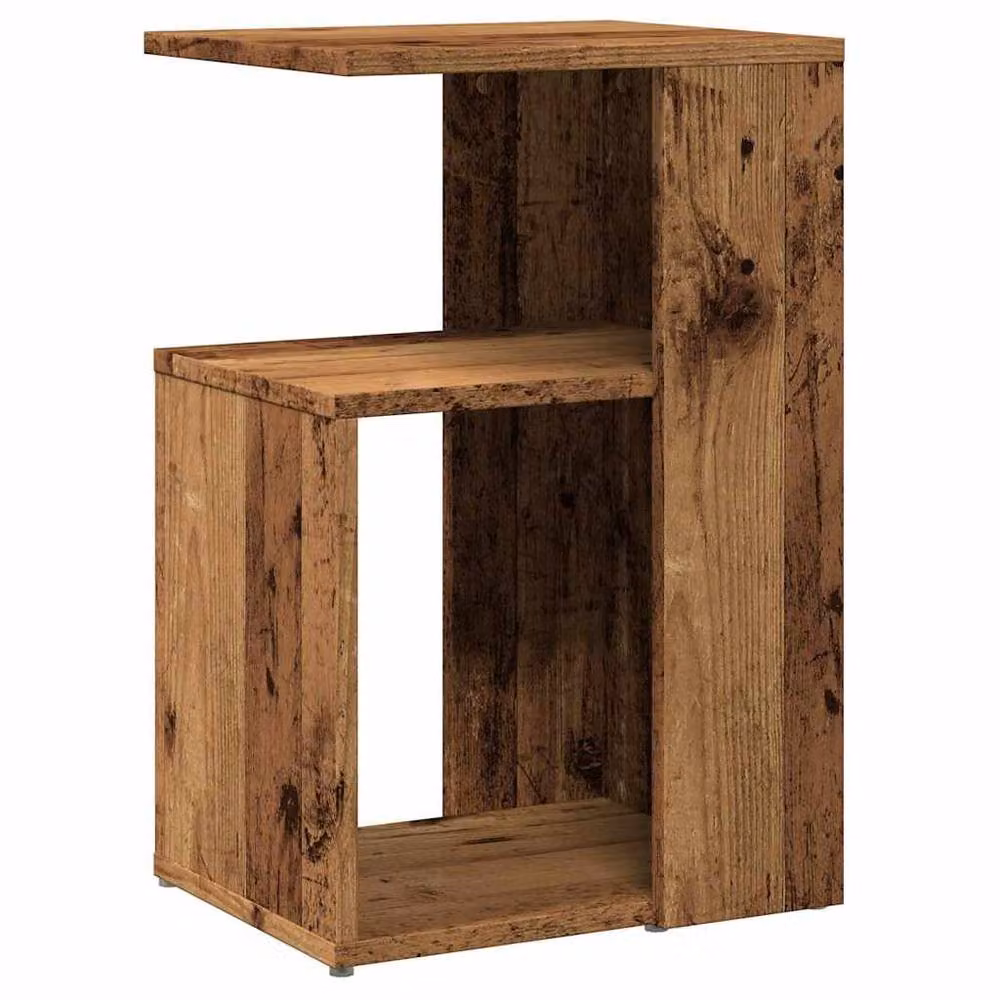 Berkfield Home Side Table in Brown Old Wood, W/D/H: 36 x 30 x 56 cm – 2