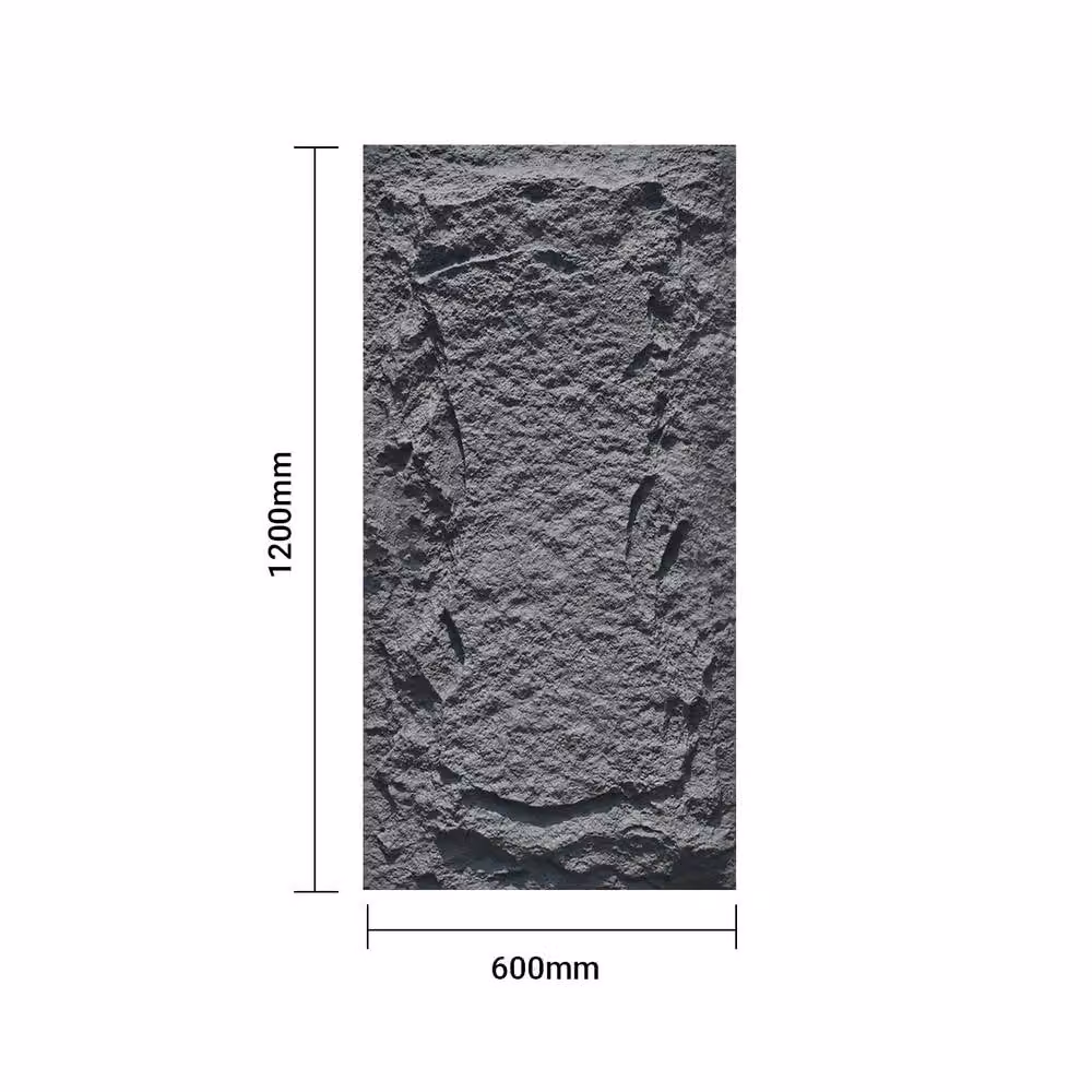 ENER-J Britwall PU Wall Panel Black Slate Rock Style, Pack of 2, W: 120 cm, H: 60 cm, D: 2 cm – 6