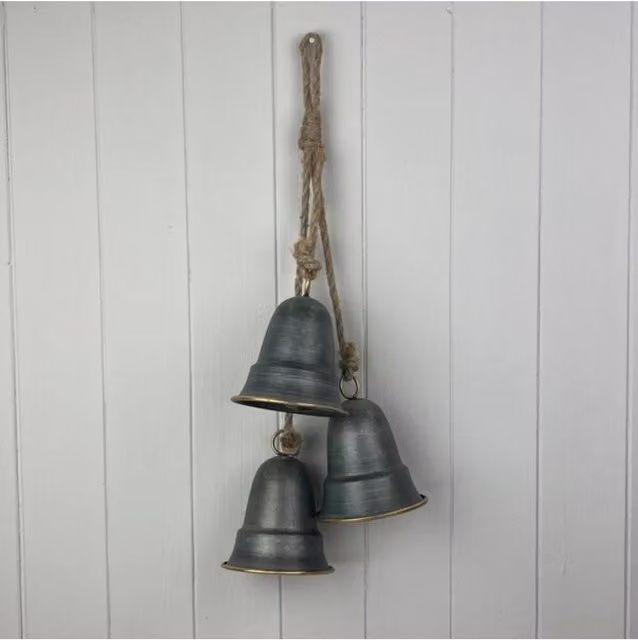 KDMD Vintage Geometric Metal Wall Decoration in Dark Grey, 55 cm