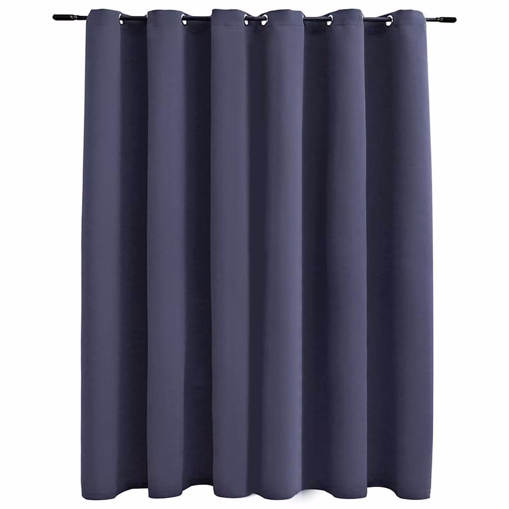 Berkfield Home Elegant Blackout Curtain with Metal Rings, Anthracite, W: 290 cm, H: 245 cm – 3
