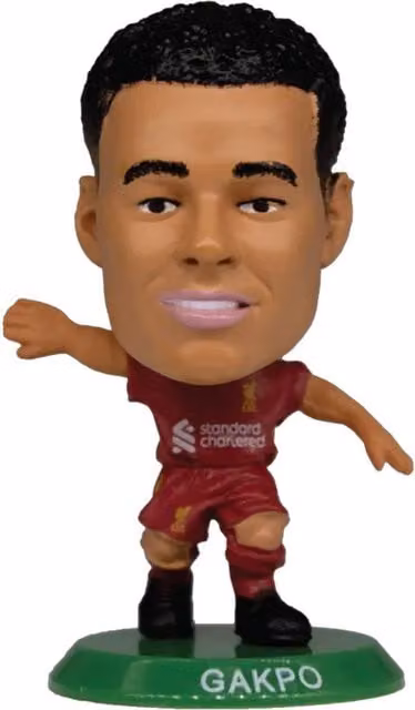 SoccerStarz Liverpool FC Cody Gakpo Football Figurine, Red and Multicolour Plastic Tabletop Collectible