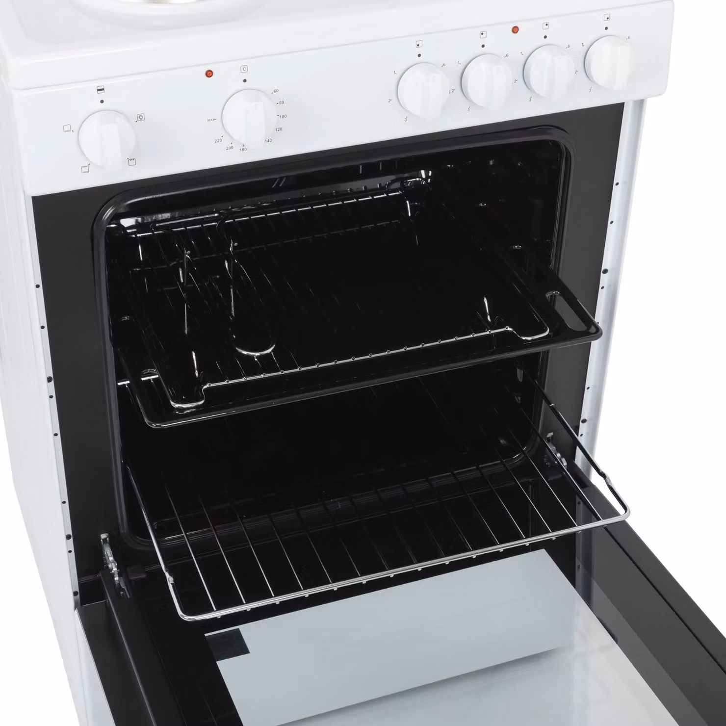 Willow 68L Freestanding Single Cavity Electric Cooker with Solid Plate and Grill, White – 4
