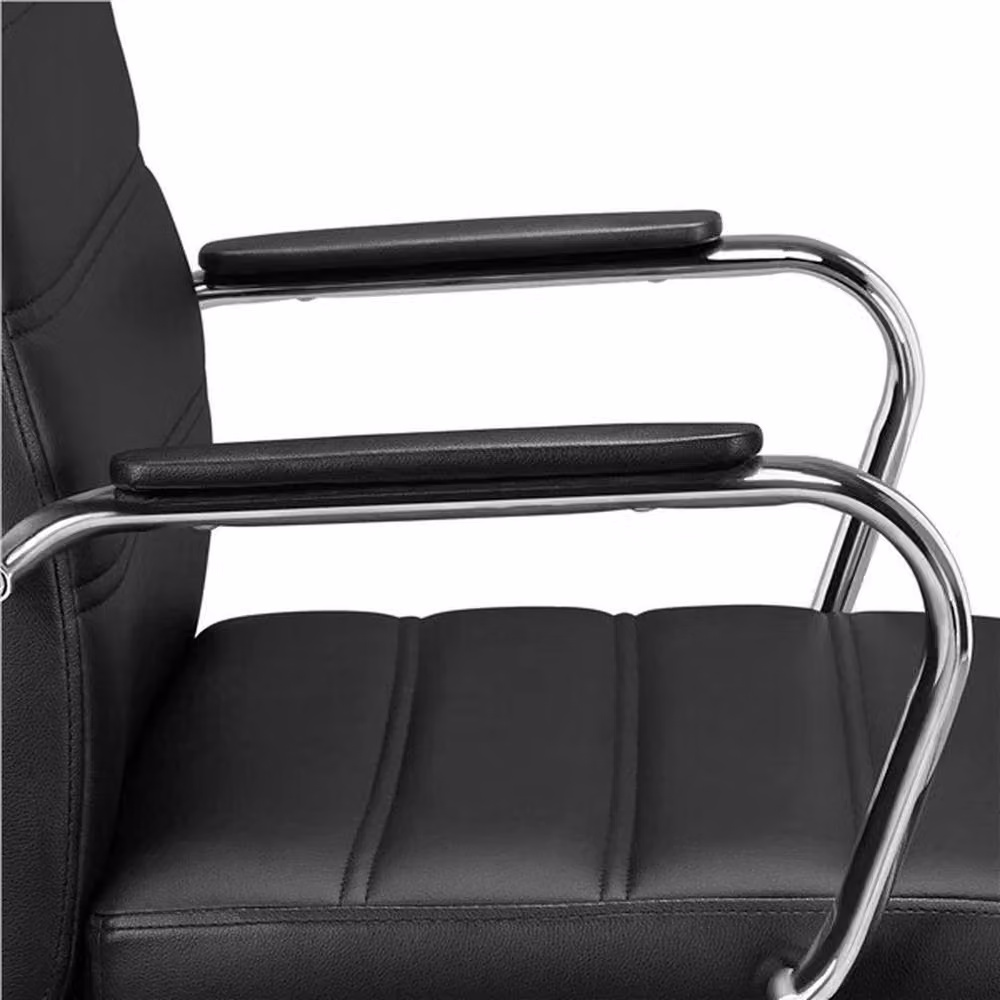KORVIXA Mid Back PU Leather Office Task Chair in Black – 5