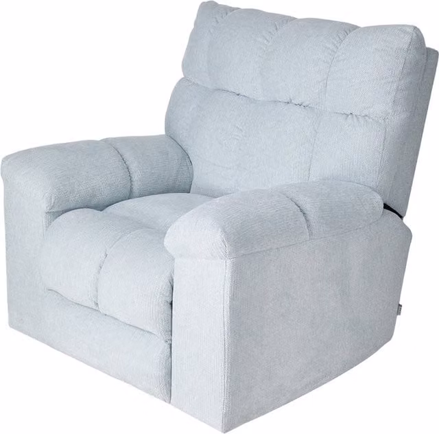 Livingandhome Blue Fabric Electromotive Single Swivel Relax Recliner for your Living Room
