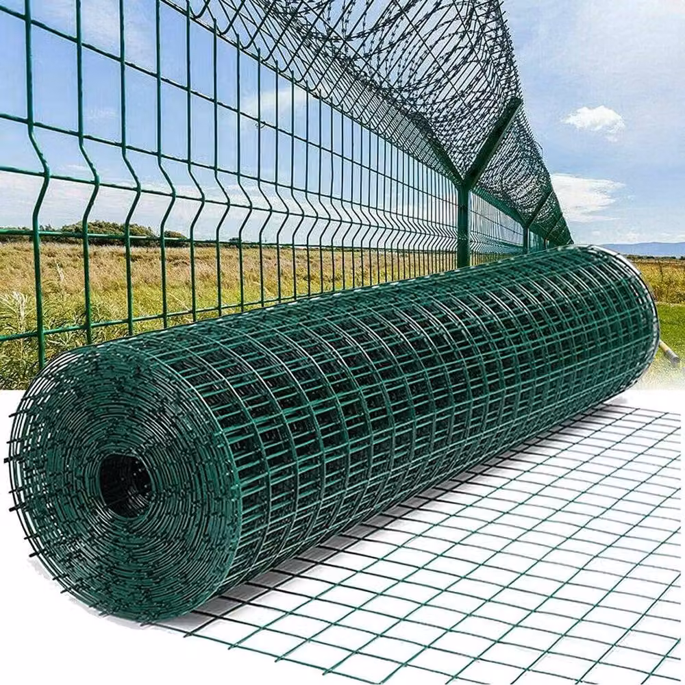 FLAVORA Green PVC Coated Single-Bar Welded Wire Mesh, W/H: 100 x 100 cm – 5