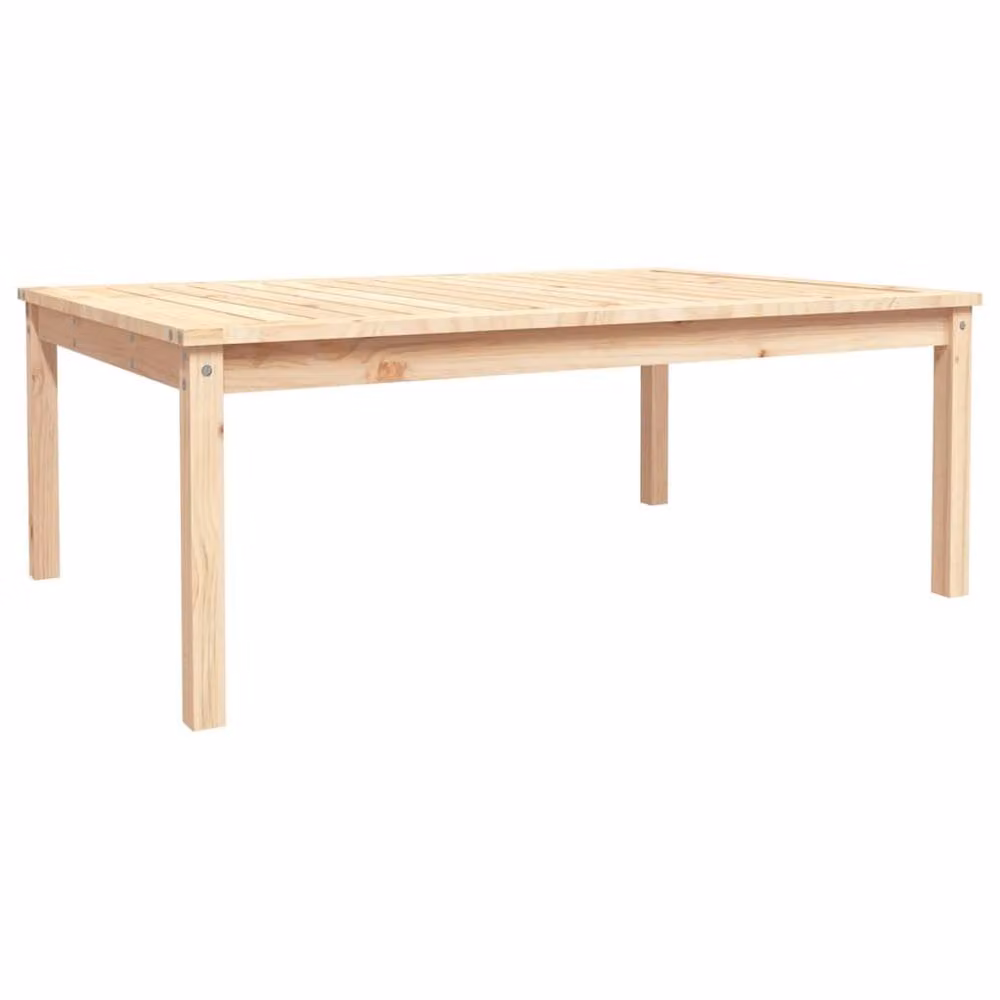 Berkfield Home Garden Table in Solid Pine Wood, Beige, W: 121 cm, D: 82.5 cm, H: 45 cm – 3
