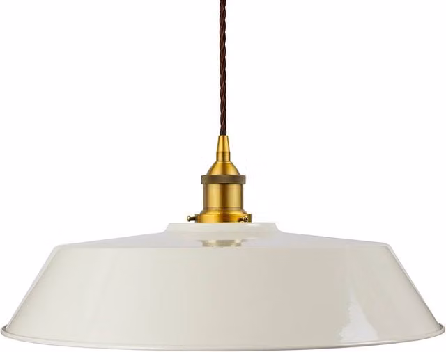 SE Home Chancery Large Pendant Light in White, Antique Gold and Brown