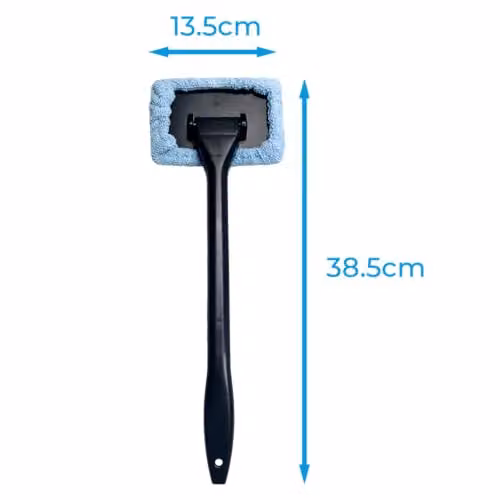 Simply Auto Black Microfibre Window Mop with Refillable Head and Telescopic Handle, W: 38.5 cm, H: 13.5 cm – 2