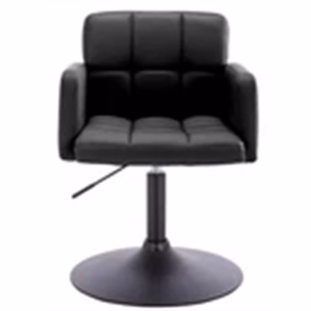 Nordara Black Modern Makeup Soft Seat in Black Synthetic Leather, Width: 100 cm – 3