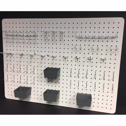 mysmartbuy 43 Piece Steel Pegboard Accessory Pack in Silver – 2