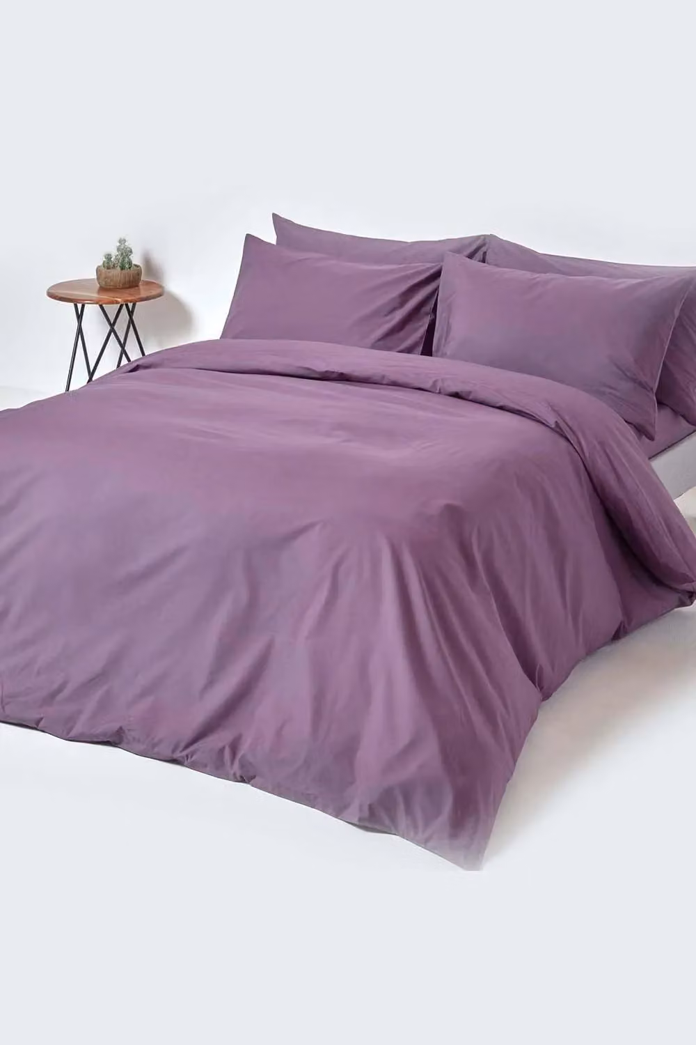 Homescapes Purple Egyptian Cotton Percale Flat Sheet, 200 Thread Count, 180 x 200 cm – 2