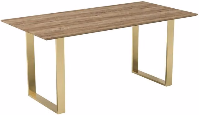 Lemon Pavilion Furniture Antibes Rectangular Dining Table in Brown and Gold, W: 180 cm, D: 90 cm, H: 76 cm