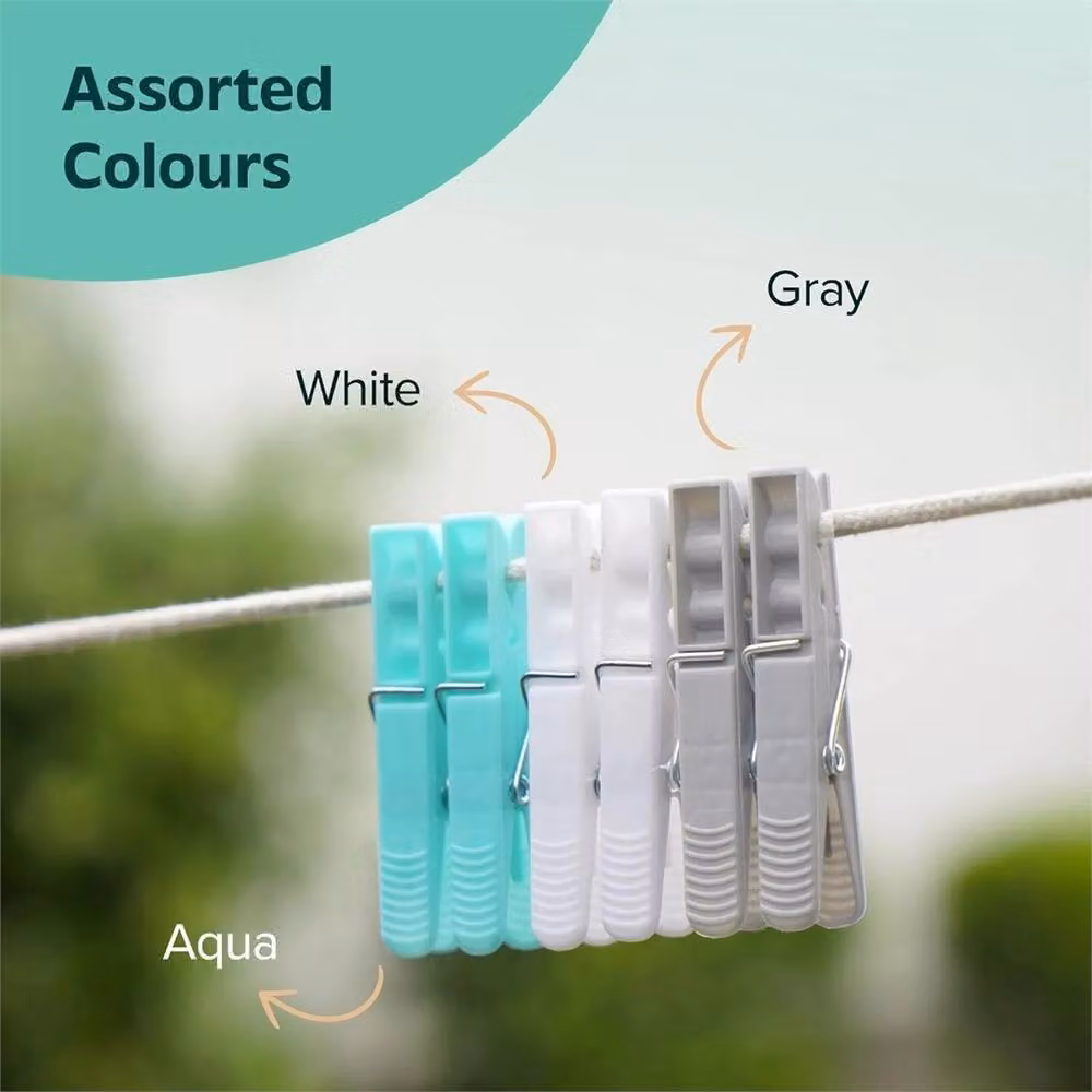 SPETLEK 36 Piece Multicolour Soft Grip Clothes Pegs for Washing Line – 2