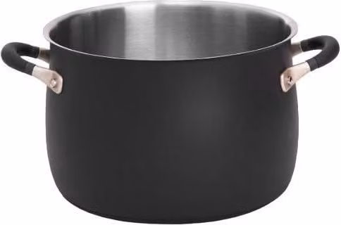 Meyer Accent Stainless Steel Stockpot, Black, Diameter: 24 cm – 1