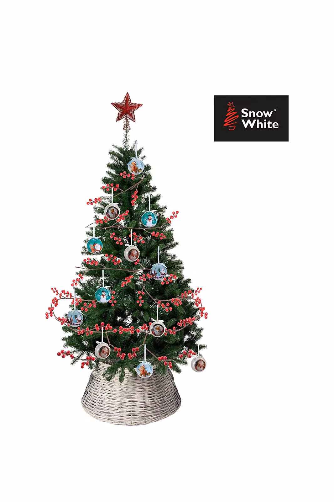 VFM e-Store Green Mixed Pine Artificial Christmas Tree with Metal Base, Height: 180 cm – 2