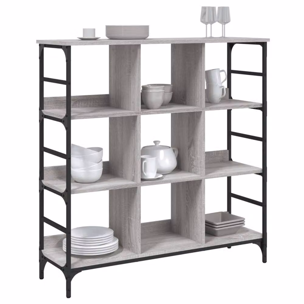 Berkfield Home Grey Sonoma Sideboard, W: 102 cm, D: 32 cm, H: 103.5 cm – 2