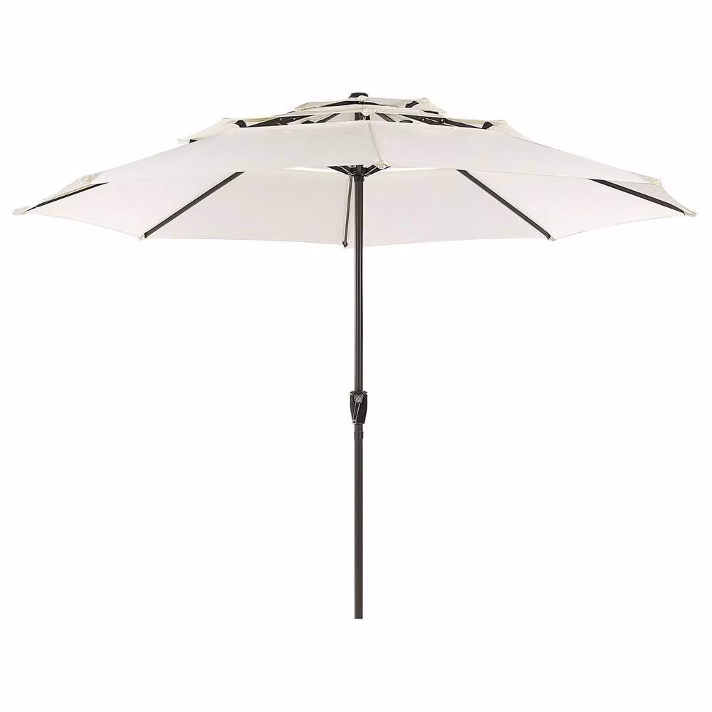 Wyld and Coco Market Garden Parasol in Beige, 285 cm Diameter, Octagonal UV-Resistant Crank Design – 2