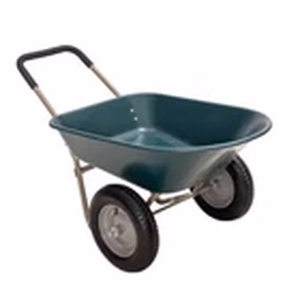 EONLION 85L Heavy Duty Galvanised Steel Garden Wheelbarrow in Green – 2