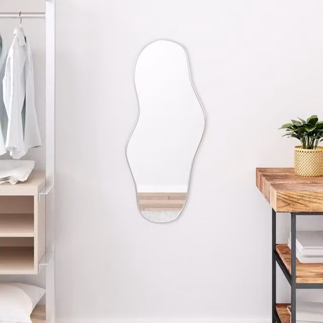 Berkfield Home Minimalist Rectangular Wall Mirror in Silver, W: 80 cm, H: 35 cm