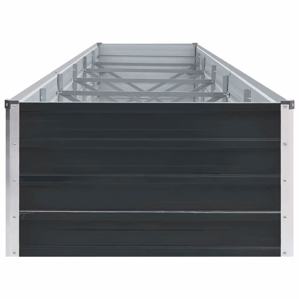 Berkfield Home Garden Galvanised Steel Raised Bed in Anthracite Black, W: 480 cm, D: 80 cm, H: 45 cm – 3