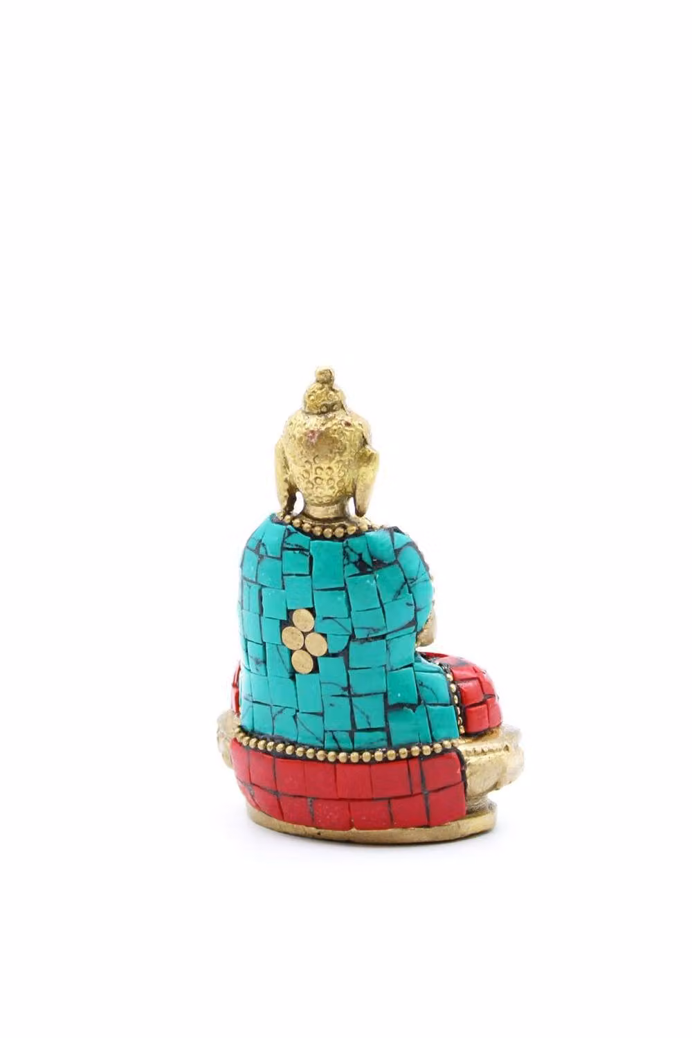 KDMD Gold Brass Buddha Tabletop Figure, Height: 7.5 cm – 2