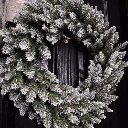 Samuel ALEXANDER Green Snow Tip Christmas Wreath, Diameter: 60 cm – 4