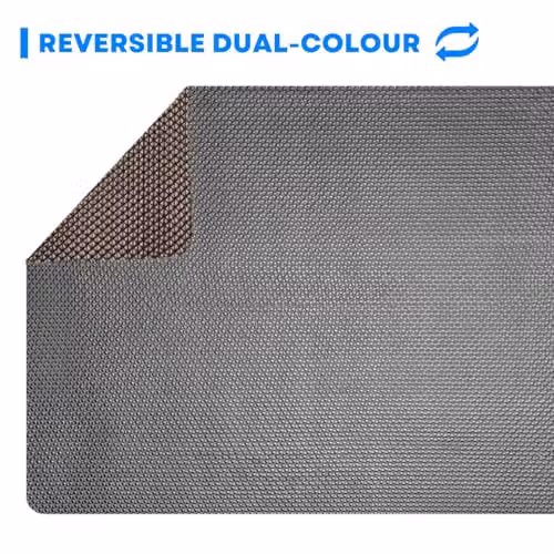 Nicoman Reversible Non-Slip Anti-Mold Bath Mat in Grey and Brown, Square 60 x 60 cm – 3