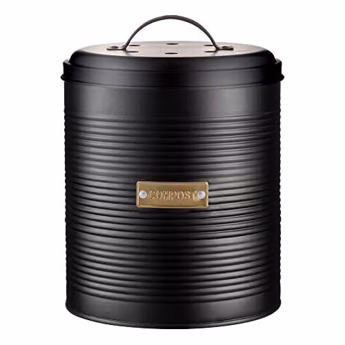 Rayware Typhoon Otto Black and Gold Compost Caddy 2.5 Litre – 1